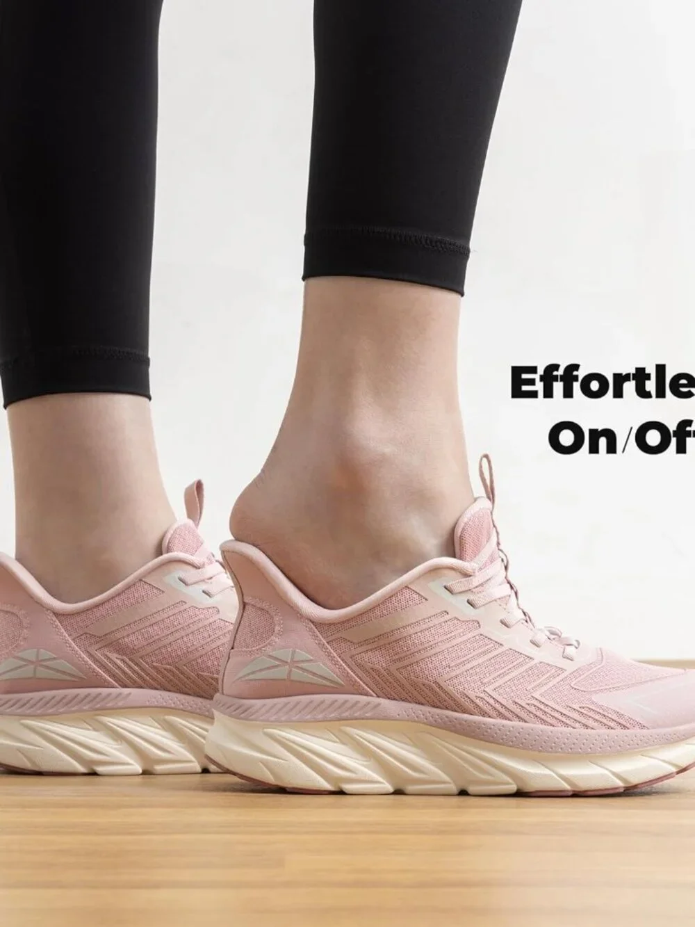 Women's Pink Slip On Walking Shoes Running Comfortable Breathable Sneakers